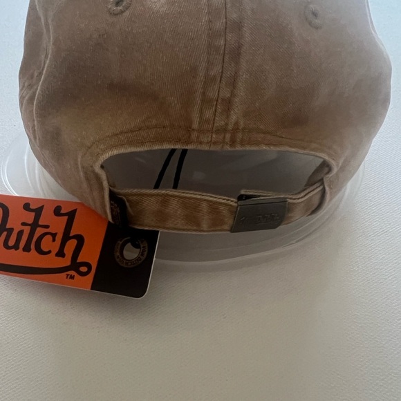 NWT Von Dutch Distressed Dad Hat Khaki 100% Cotton Embroidered Strap back (C5) - Picture 5 of 6